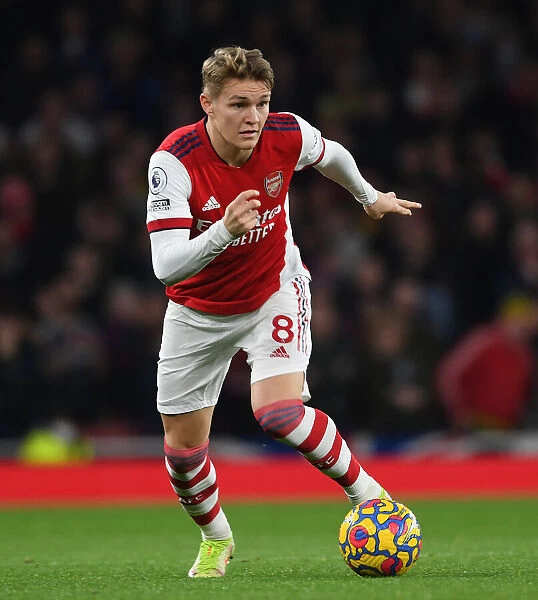 Martin Odegaard: In Action for Arsenal Against West Ham United, Premier League 2021-22