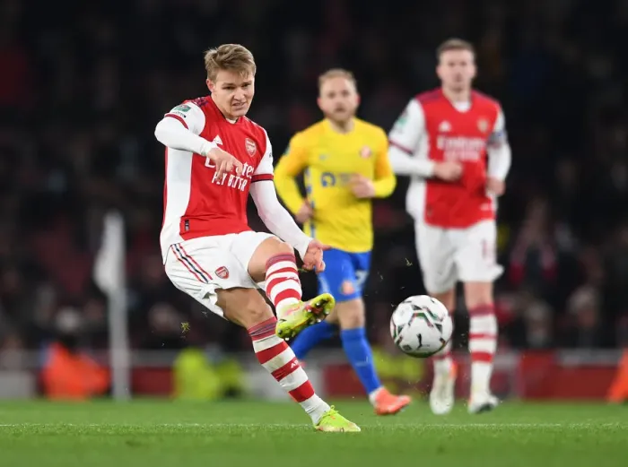 Framed Print : Martin Odegaard in Action: Arsenal's Carabao Cup Battle against Sunderland Framed Print : Martin Odegaard in Action: Arsenal's Carabao Cup Battle against Sunderland
