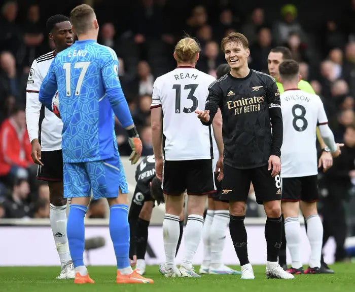Framed Print : Martin Odegaard in Action: Fulham vs Arsenal, Premier League 2022-23 Framed Print : Martin Odegaard in Action: Fulham vs Arsenal, Premier League 2022-23