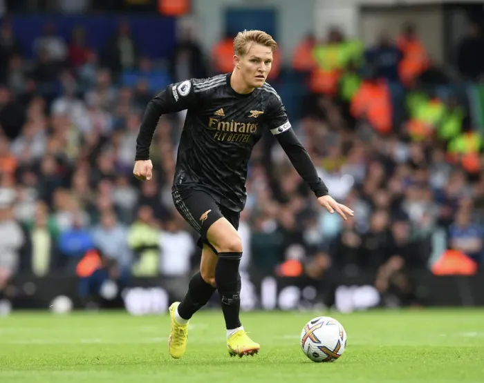 Framed Print : Martin Odegaard in Action: Leeds United vs. Arsenal FC, Premier League 2022-23 Framed Print : Martin Odegaard in Action: Leeds United vs. Arsenal FC, Premier League 2022-23