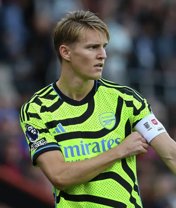 Framed Print : Martin Odegaard: Arsenal's Midfield Genius Shines in Premier League Triumph vs. AFC Bournemouth
