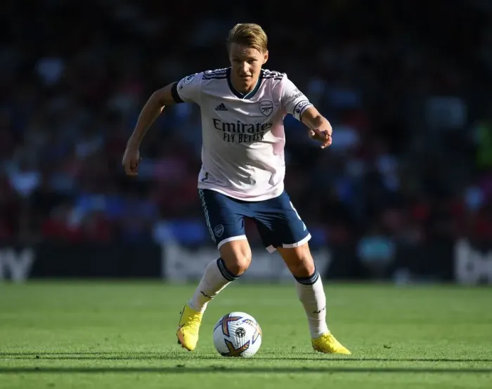 Framed Print : Martin Odegaard: Arsenal's Midfield Maestro Dazzles in Premier League Opener vs. AFC Bournemouth