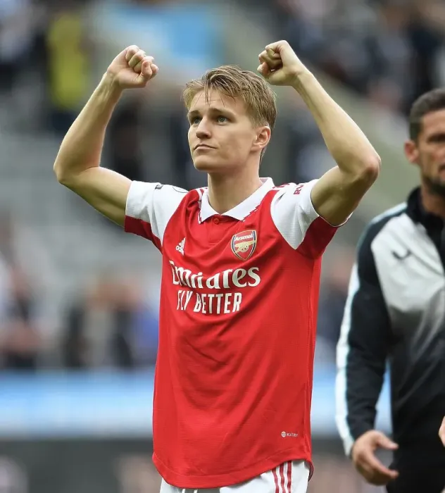 Framed Print : Martin Odegaard Celebrates Arsenal's Win at Newcastle United - Premier League 2022-23 Framed Print : Martin Odegaard Celebrates Arsenal's Win at Newcastle United - Premier League 2022-23