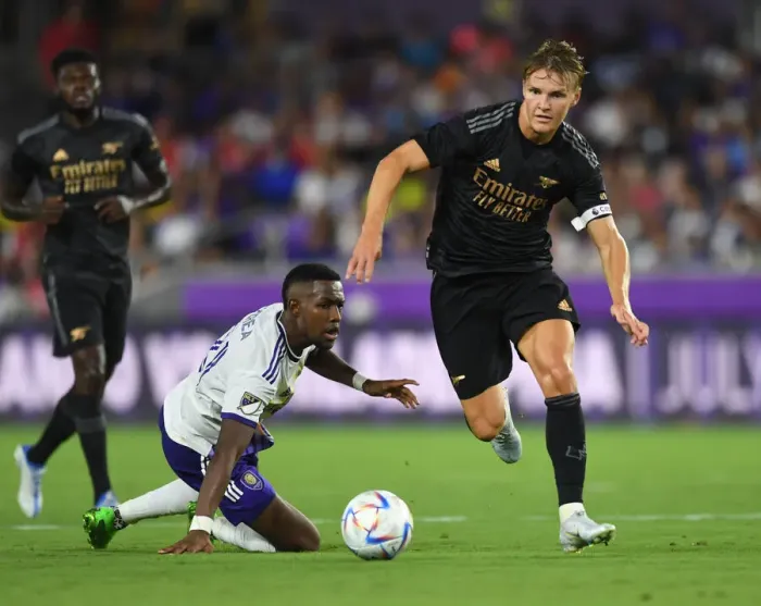Framed Print : Martin Odegaard Dazzles in Arsenal's 2022-23 Pre-Season Victory Over Orlando City SC