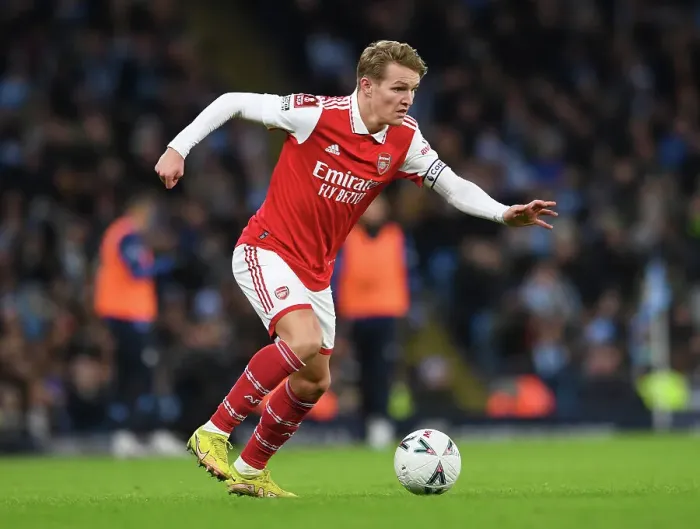 Framed Print : Martin Odegaard Faces Manchester City in FA Cup Clash Framed Print : Martin Odegaard Faces Manchester City in FA Cup Clash