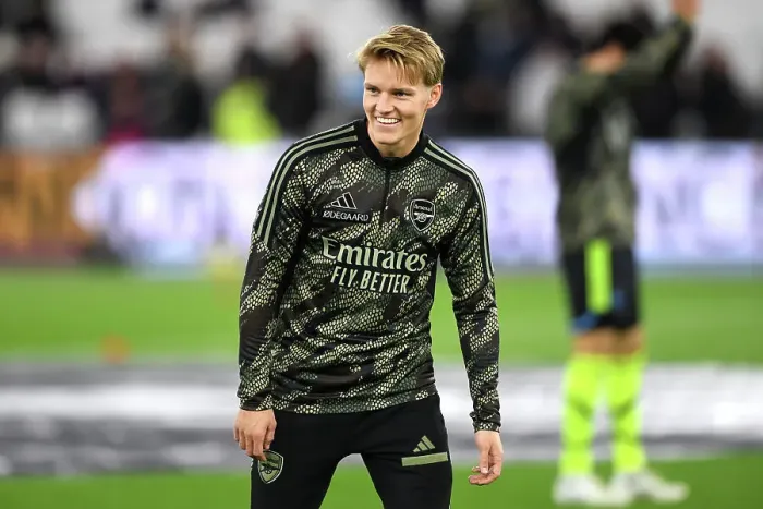Framed Print : Martin Odegaard Gears Up: Arsenal's Carabao Cup Showdown vs. West Ham United