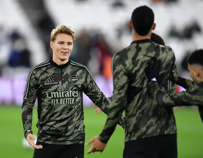 Framed Print : Martin Odegaard Gears Up: Arsenal's Star Prepares for Carabao Cup Showdown against West Ham United Framed Print : Martin Odegaard Gears Up: Arsenal's Star Prepares for Carabao Cup Showdown against West Ham United