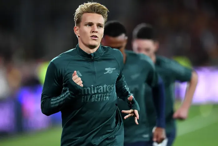 Framed Print : Martin Odegaard Gears Up: Arsenal's Star Prepares for RC Lens Showdown in UEFA Champions League Framed Print : Martin Odegaard Gears Up: Arsenal's Star Prepares for RC Lens Showdown in UEFA Champions League