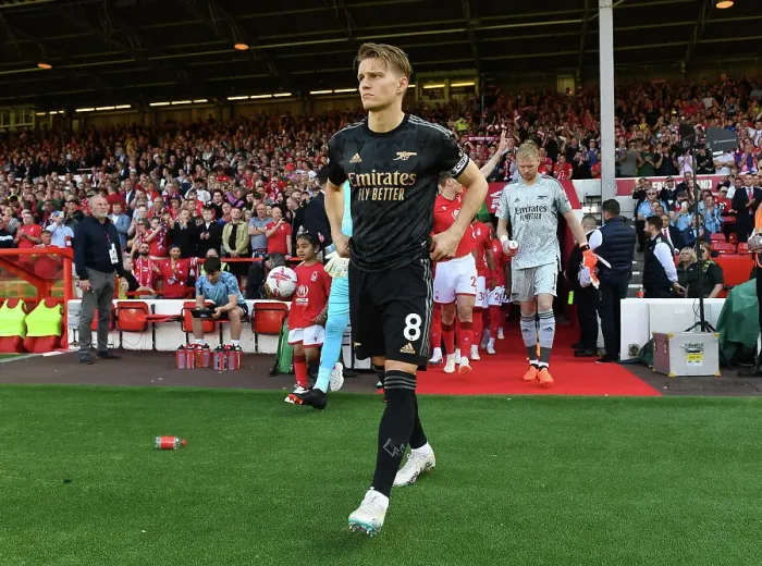 Framed Print : Martin Odegaard Leads Arsenal in Premier League Clash against Nottingham Forest (May 2023)