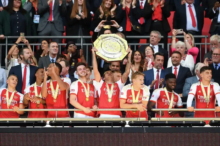 Framed Print : Martin Odegaard Lifts Community Shield: Arsenal's Victory over Manchester City Framed Print : Martin Odegaard Lifts Community Shield: Arsenal's Victory over Manchester City