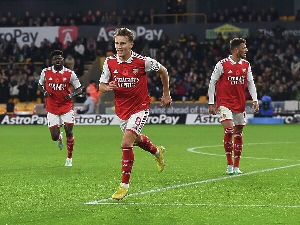 Martin Odegaard Scores Arsenal's Second: Wolverhampton Wanderers vs. Arsenal FC, Premier League 2022-23