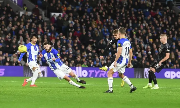 Framed Print : Martin Odegaard Scores Arsenal's Second Goal: Arsenal FC vs. Brighton & Hove Albion, Premier League 2022-23 Framed Print : Martin Odegaard Scores Arsenal's Second Goal: Arsenal FC vs. Brighton & Hove Albion, Premier League 2022-23