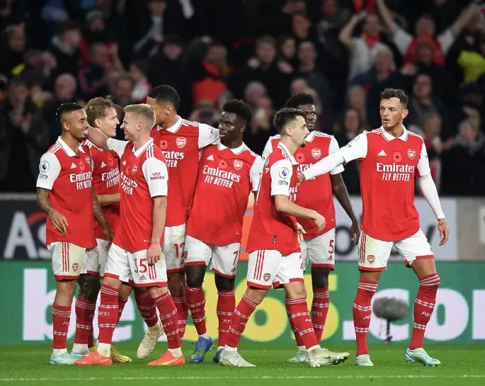 Framed Print : Martin Odegaard Scores Arsenal's Second Goal: Wolverhampton Wanderers vs Arsenal FC, Premier League 2022-23