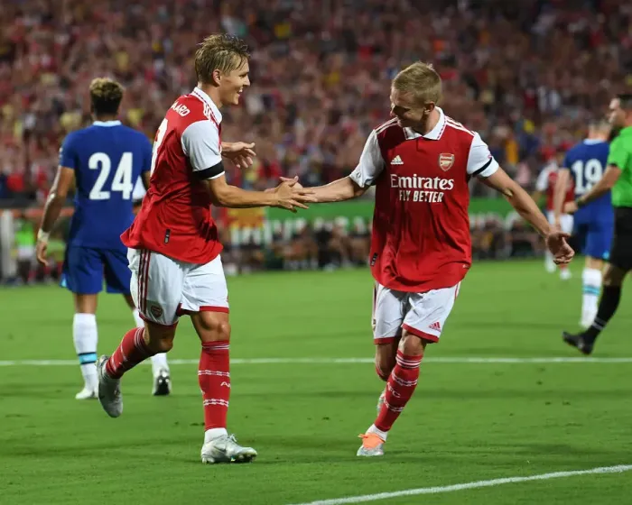 Framed Print : Martin Odegaard Scores Brace: Arsenal Tops Chelsea in Florida Cup Clash Framed Print : Martin Odegaard Scores Brace: Arsenal Tops Chelsea in Florida Cup Clash