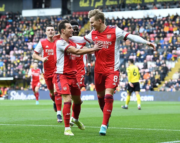 Martin Odegaard Scores First Arsenal Goal: Arsenal's Victory at Watford (2021-22)