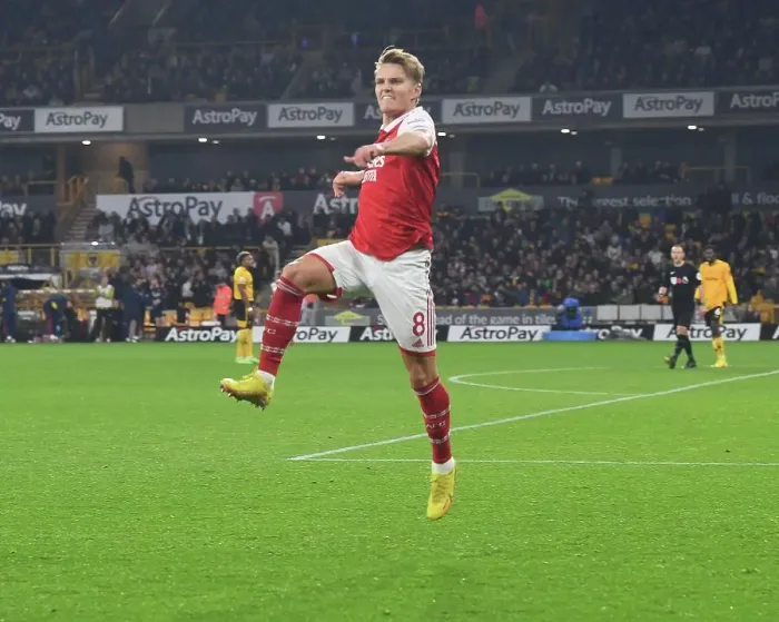 Framed Print : Martin Odegaard Scores First Arsenal Goal: Arsenal's Triumph Over Wolverhampton Wanderers in the 2022-23 Premier League Framed Print : Martin Odegaard Scores First Arsenal Goal: Arsenal's Triumph Over Wolverhampton Wanderers in the 2022-23 Premier League
