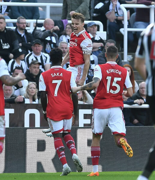 Martin Odegaard Scores First Arsenal Goal: Arsenal's Victory at Newcastle United (2022-23)