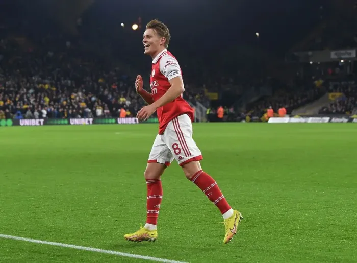 Framed Print : Martin Odegaard Scores First Arsenal Goal: Wolverhampton Wanderers vs. Arsenal FC, Premier League 2022-23 Framed Print : Martin Odegaard Scores First Arsenal Goal: Wolverhampton Wanderers vs. Arsenal FC, Premier League 2022-23