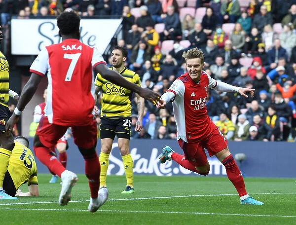 Martin Odegaard Scores First Goal: Watford vs Arsenal, Premier League 2021-22