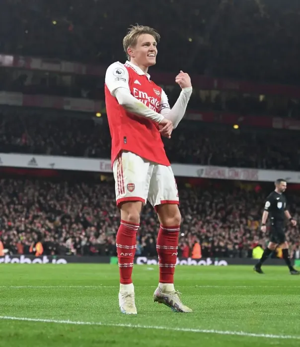 Framed Print : Martin Odegaard Scores the Third Goal: Arsenal FC vs Everton FC, Premier League 2022-23 Framed Print : Martin Odegaard Scores the Third Goal: Arsenal FC vs Everton FC, Premier League 2022-23