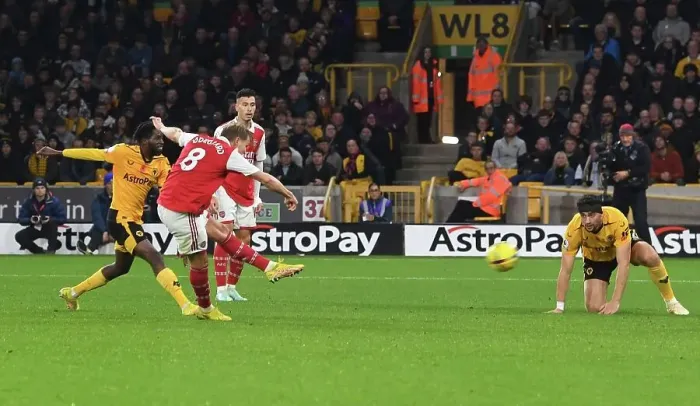 Framed Print : Martin Odegaard Scores the Second: Wolverhampton Wanderers vs. Arsenal FC, Premier League 2022-23 Framed Print : Martin Odegaard Scores the Second: Wolverhampton Wanderers vs. Arsenal FC, Premier League 2022-23