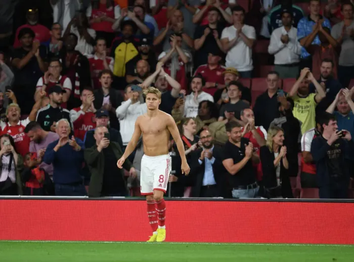 Framed Print : Martin Odegaard Shines: Arsenal Crushes Aston Villa in His Debut (2022-23 Premier League) Framed Print : Martin Odegaard Shines: Arsenal Crushes Aston Villa in His Debut (2022-23 Premier League)