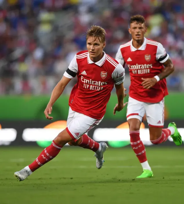 Framed Print : Martin Ødegaard Shines: Arsenal Triumphs Over Chelsea in Florida Cup, 2022-23