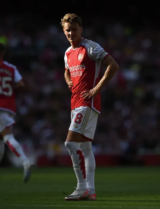 Framed Print : Martin Odegaard Shines: Arsenal Triumphs over Manchester United in the 2023-24 Premier League Showdown