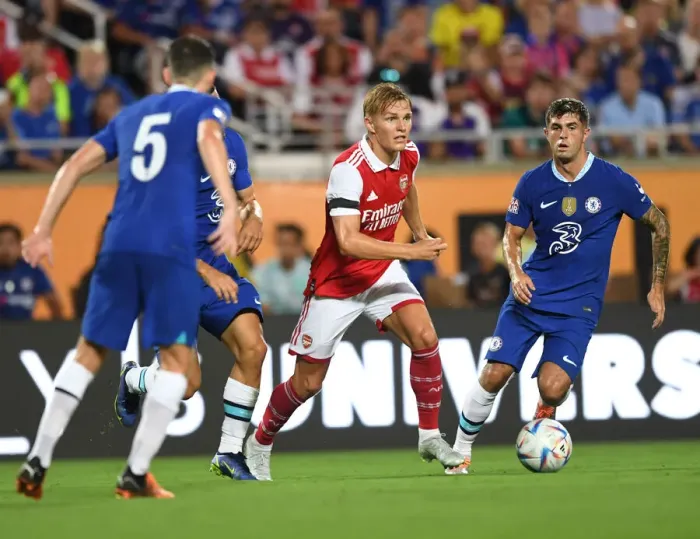 Framed Print : Martin Odegaard Shines: Arsenal's Dominant Performance Against Chelsea in Florida Cup 2022-23 Framed Print : Martin Odegaard Shines: Arsenal's Dominant Performance Against Chelsea in Florida Cup 2022-23