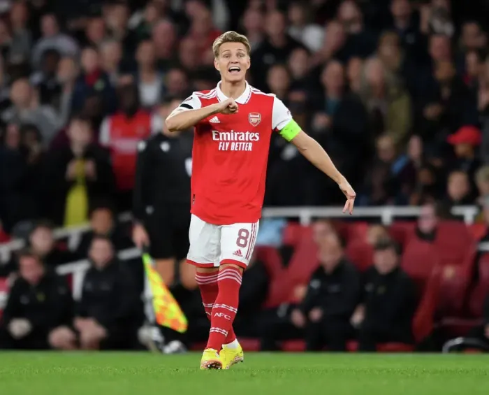 Framed Print : Martin Odegaard Shines: Arsenal's Europa League Victory over FK Bodo / Glimt Framed Print : Martin Odegaard Shines: Arsenal's Europa League Victory over FK Bodo / Glimt