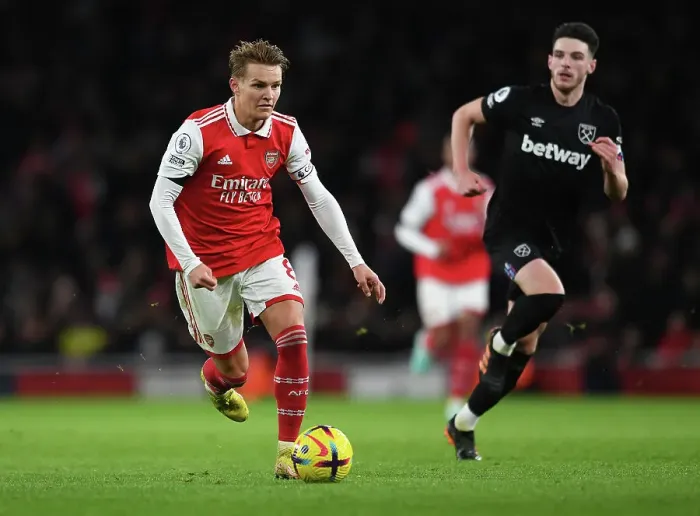 Framed Print : Martin Odegaard Shines: Arsenal's Holiday Victory Over West Ham Framed Print : Martin Odegaard Shines: Arsenal's Holiday Victory Over West Ham