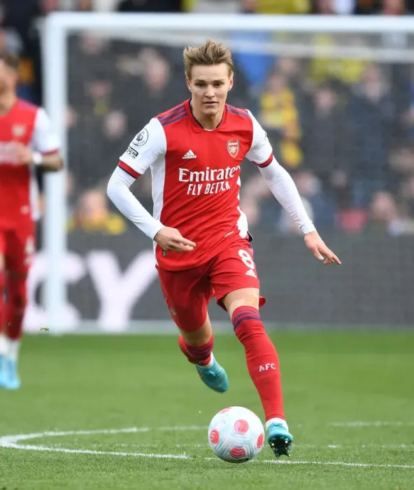 Framed Print : Martin Odegaard Shines: Arsenal's Midfield Masterclass Secures Victory Over Watford, Premier League 2021-22