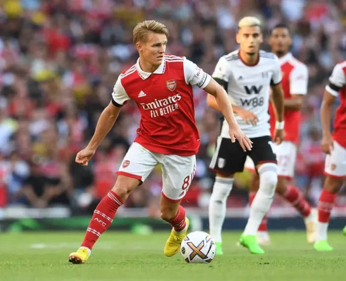 Framed Print : Martin Odegaard Shines: Arsenal's Victory Over Fulham in 2022-23 Premier League Opener