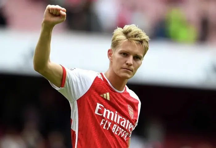 Framed Print : Martin Odegaard's Emotional Victory: Arsenal Triumph Over Nottingham Forest in the 2023-24 Premier League Framed Print : Martin Odegaard's Emotional Victory: Arsenal Triumph Over Nottingham Forest in the 2023-24 Premier League