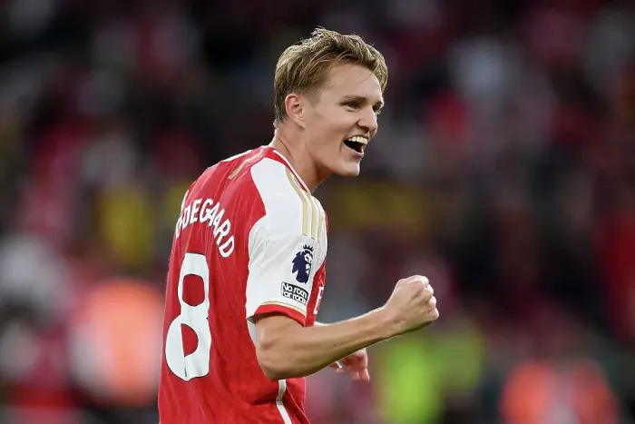 Framed Print : Martin Odegaard's Emotional Victory: Arsenal's Premier League Triumph over Manchester City (2023-24) Framed Print : Martin Odegaard's Emotional Victory: Arsenal's Premier League Triumph over Manchester City (2023-24)