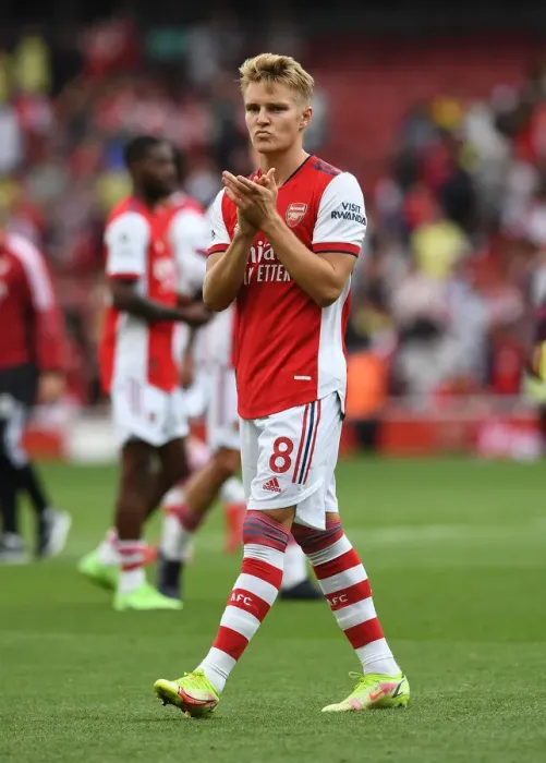 Framed Print : Martin Odegaard's Euphoric Celebration with Arsenal Fans: Triumph over Norwich City Framed Print : Martin Odegaard's Euphoric Celebration with Arsenal Fans: Triumph over Norwich City