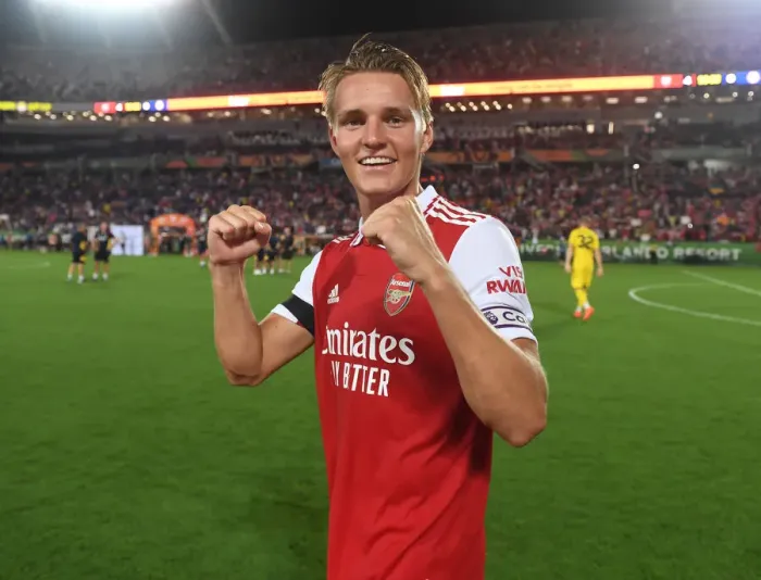 Framed Print : Martin Odegaard's Standout Performance: Arsenal Outshines Chelsea in Florida Cup 2022-23