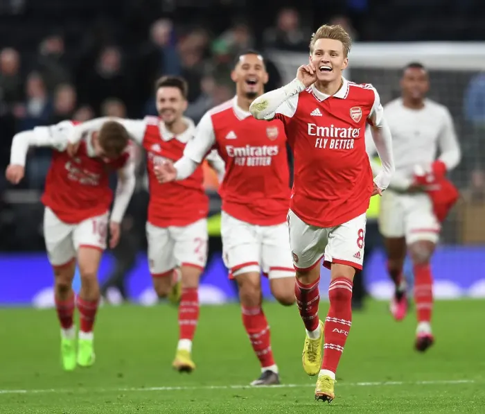 Framed Print : Martin Odegaard's Stunner: Arsenal's Premier League Victory Over Tottenham Framed Print : Martin Odegaard's Stunner: Arsenal's Premier League Victory Over Tottenham