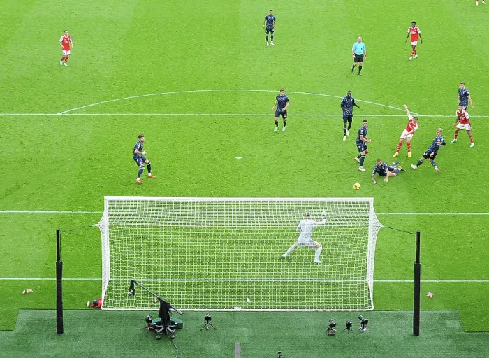 Framed Print : Martin Odegaard's Stunning Fifth Goal: Arsenal Crushes Nottingham Forest 5-0 (Premier League 2022-23)