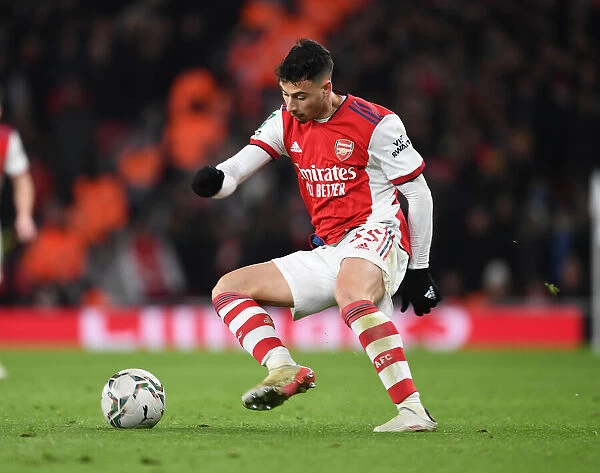 Martinelli in Action: Arsenal vs. Liverpool Carabao Cup Showdown