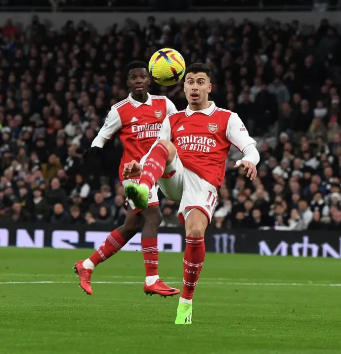 Framed Print : Martinelli in Action: Arsenal vs. Tottenham, Premier League 2022-23 Framed Print : Martinelli in Action: Arsenal vs. Tottenham, Premier League 2022-23
