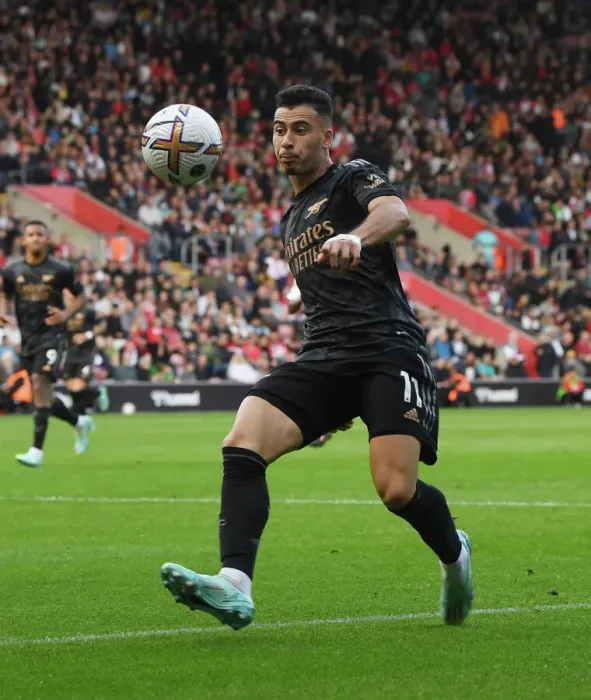 Framed Print : Martinelli in Action: Southampton vs. Arsenal, Premier League 2022-23 Framed Print : Martinelli in Action: Southampton vs. Arsenal, Premier League 2022-23
