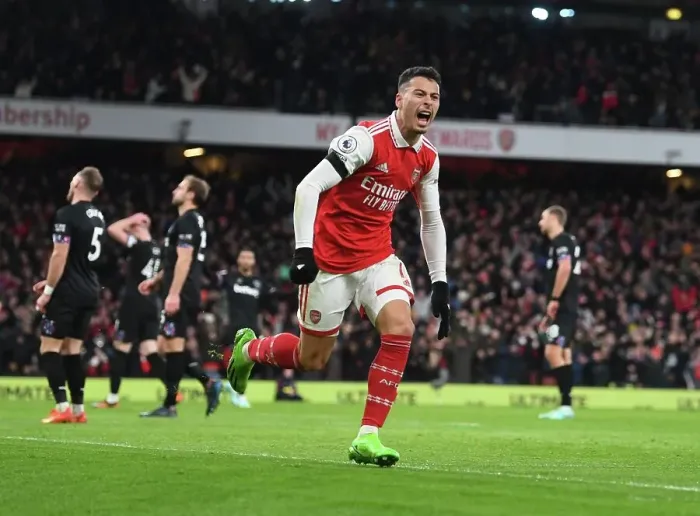 Framed Print : Martinelli Brace: Arsenal's Victory Over West Ham in Premier League Framed Print : Martinelli Brace: Arsenal's Victory Over West Ham in Premier League