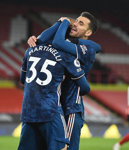 Martinelli and Ceballos Celebrate Arsenal's Win Against Sheffield United (2020-21)