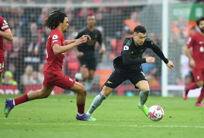Framed Print : Martinelli Faces Liverpool: Arsenal vs. Liverpool - Premier League 2022-23 Framed Print : Martinelli Faces Liverpool: Arsenal vs. Liverpool - Premier League 2022-23
