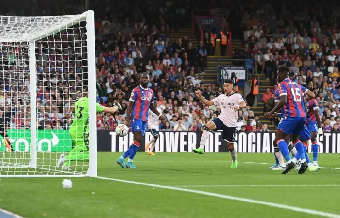 Framed Print : Martinelli Scores First Arsenal Goal in 2022-23 Season: Crystal Palace vs. Arsenal