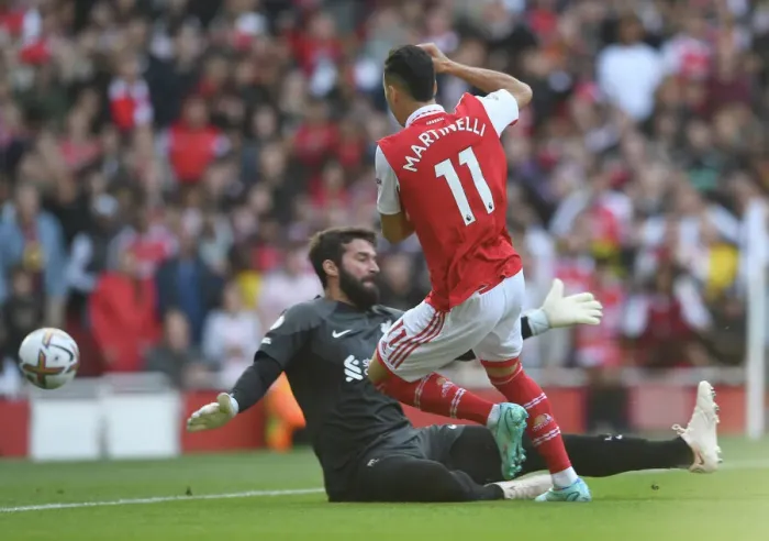 Framed Print : Martinelli Scores First Goal: Arsenal vs. Liverpool, Premier League 2022-23 Framed Print : Martinelli Scores First Goal: Arsenal vs. Liverpool, Premier League 2022-23