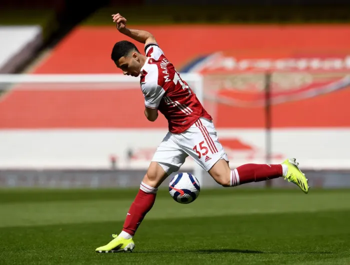 Framed Print : Martinelli Shines: Arsenal's Dominant Display Against Fulham in Empty Emirates (April 2021) Framed Print : Martinelli Shines: Arsenal's Dominant Display Against Fulham in Empty Emirates (April 2021)