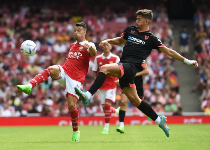 Framed Print : Martinelli Shines: Arsenal's Emirates Cup Victory over Sevilla Framed Print : Martinelli Shines: Arsenal's Emirates Cup Victory over Sevilla