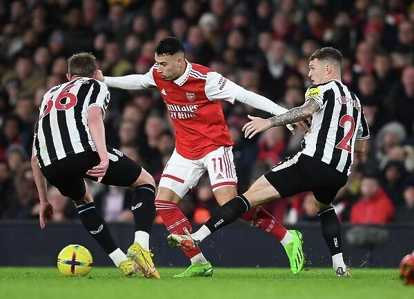 Martinelli Stands Firm: Intense Showdown Between Arsenal's Star and Newcastle's Longstaff and Trippier